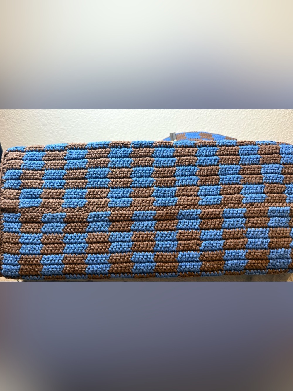 NEW Clare V Summer Simple Tote in Blue and Chocolate - Picture 3 of 9